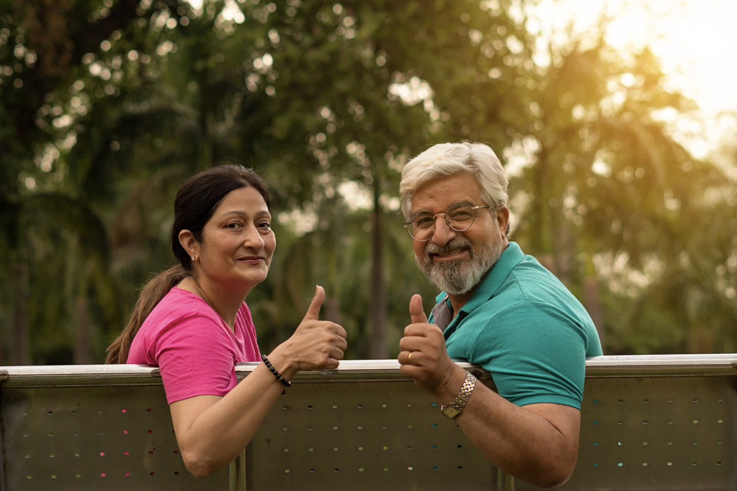 Happy patients after successful spine surgery Happy patients after successful spine surgery